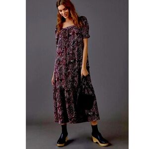 Maeve for Anthropologie Paisley Print Maxi Dress EUC